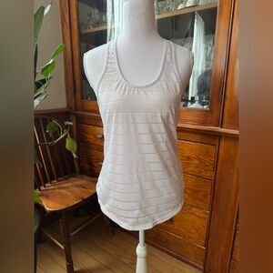 Active USA White Razor-Back Tank Top